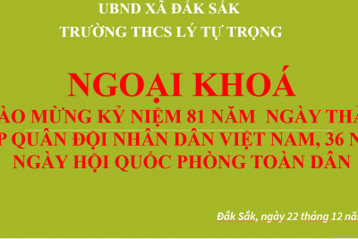 Trường THCS Lý Tự Trọng đã tổ chức buổi ngoại khóa chào mừng kỷ niệm 81 năm Ngày thành lập Quân đội nhân dân Việt Nam (22/12/1944 – 22/12/2025) và 36 năm Ngày hội Quốc phòng toàn dân.